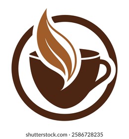 Coffee logo silhouette vector illustration.