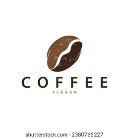 Coffee Logo, Simple Caffeine Drink Design from Coffee Beans, for Cafe, Bar, Restaurant or Product Brand Business