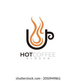 Coffee logo with simple design vector, line style logos