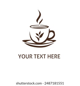 Diseño minimalista simple del logotipo del café