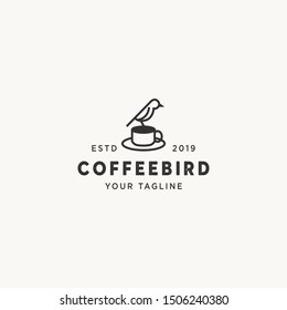 coffee logo simple monoline retro