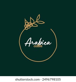 Logo de café con diseño de café Stalks