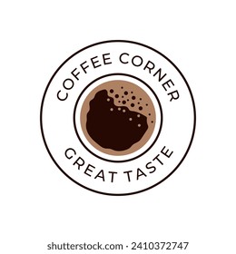 Coffee logo, suitable for coffee shop logo or product brand identity.