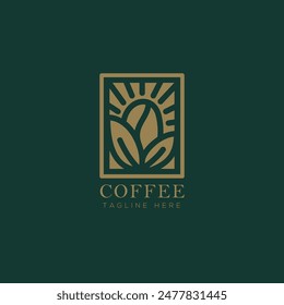 Coffee logo, tangline here, coffee shop