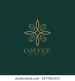 Coffee logo, tangline here, coffee shop