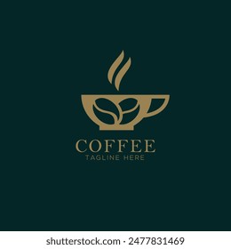 Coffee logo, tangline here, coffee shop