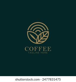 Kaffee-Logo, Tangline hier, Coffee Shop