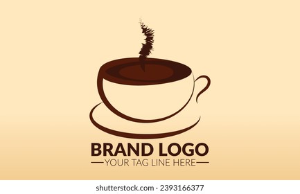 Coffee logo. Tea cup logo or icon design. Tea logo.