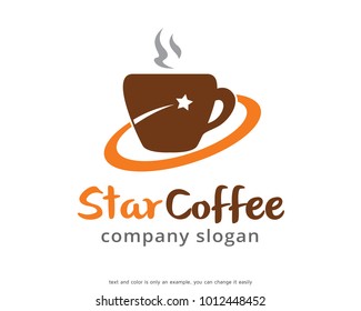 Coffee Logo Template Design Vector, Emblem, Design Concept, Creative Symbol, Icon