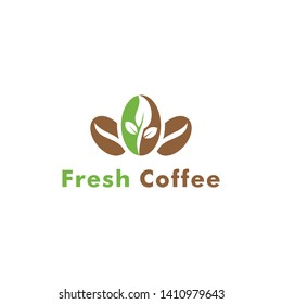 coffee logo template, fresh drink icon design - vector