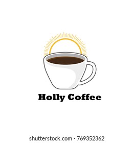 Coffee logo template - holly coffee