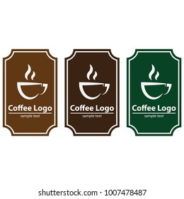 Coffee logo template, icon design