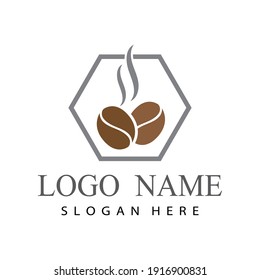 coffee logo template illustration design vector