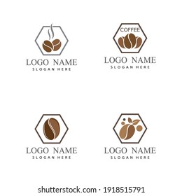 coffee logo template illustration design vector
