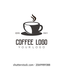 Ilustración de la plantilla del logotipo del café moderna
