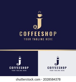 Coffee Logo Template -  Letter J Logo, suitable for any coffee shop with J initial.