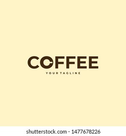 Coffee Logo Template With Negative Space