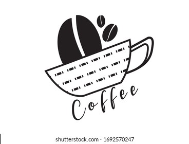 Coffee logo template vector design, Cup vector