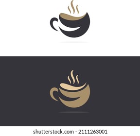 El logotipo del café para esto es genial para el logotipo de su empresa, con un concepto de logotipo abstracto