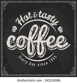 coffee logo type chalkboard chalk designs coffee store seal with retro aged styled design chalk typing coffee logo type chalkboard chalk designs classical union black scene border heap mark darkness p