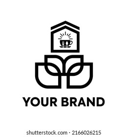 coffee logo vector, cafe and restaurant logo, brand and label