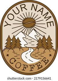 Coffee Logo, Vektordesign für den Kaffeeshop