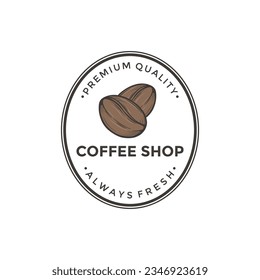 Coffee logo vector design template, retro vintage coffee shop logo