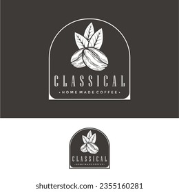 Coffee logo vector design template, retro vintage coffee shop logo