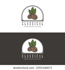 Coffee logo vector design template, retro vintage coffee logo