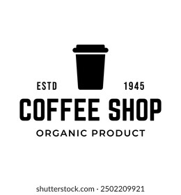Coffee logo vector icon illustration hipster retro vintage