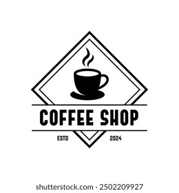 Coffee logo vector icon illustration hipster retro vintage