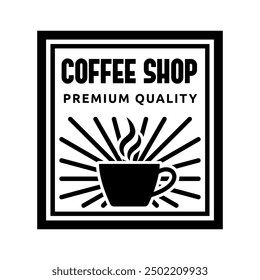 Coffee logo vector icon illustration hipster retro vintage