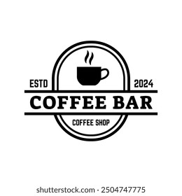 Coffee logo vector icon illustration hipster retro vintage