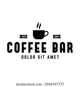 Coffee logo vector icon illustration hipster retro vintage