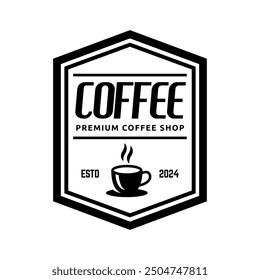 Coffee logo vector icon illustration hipster retro vintage