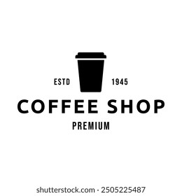 Coffee logo vector icon illustration hipster retro vintage