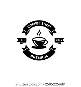 Coffee logo vector icon illustration hipster retro vintage