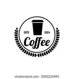 Coffee logo vector icon illustration hipster retro vintage