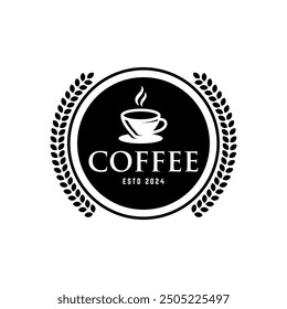 Coffee logo vector icon illustration hipster retro vintage