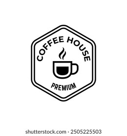 Icono de Vector de logotipo de café ilustración hipster retro vintage