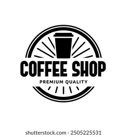 Coffee logo vector icon illustration hipster retro vintage