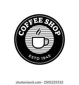 Coffee logo vector icon illustration hipster retro vintage