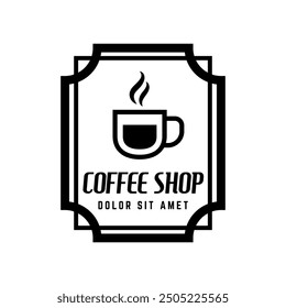 Coffee logo vector icon illustration hipster retro vintage
