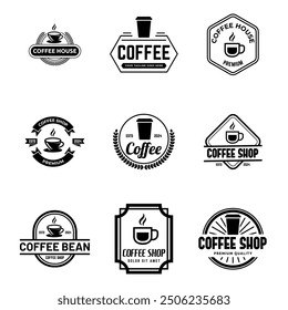 Coffee logo vector icon illustration hipster retro vintage