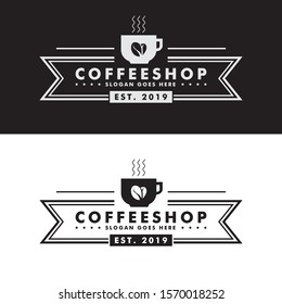 Coffee logo vector illustration of design set emblem Vector