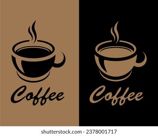 Coffee-Logo, Vektorgrafik-Design, für Kaffeeliebhaber