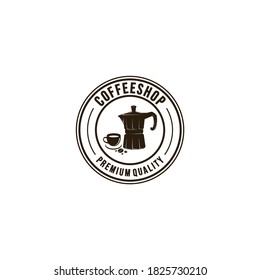 Coffee logo - vector illustration, emblem set design on white background