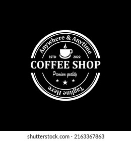 Logo del café. Ilustración vectorial sobre fondo blanco.