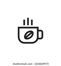 coffee logo vector illustration on white background.