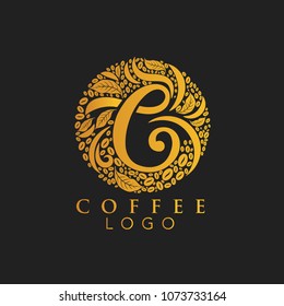 Coffee logo vector isolated in white background.